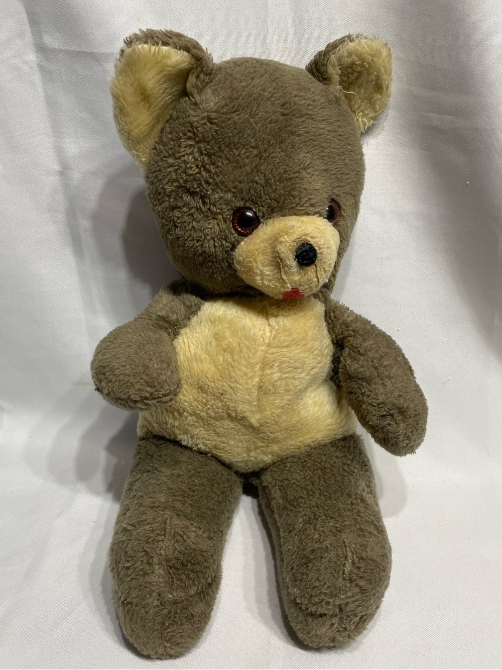14” (Sitting) Vintage Musical Teddy Bear classic Rushton Company plush Good Cond